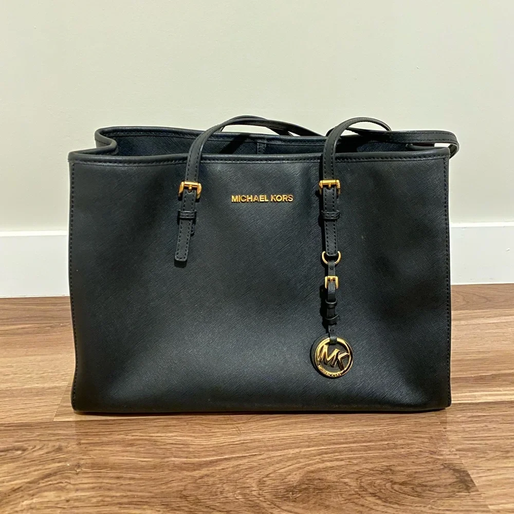 Michael Kors Black Jet Set Travel Tote